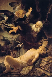 Action Collection: The Sacrifice of Isaac, 1635. Artist: Rembrandt Harmensz van Rijn
