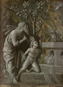 Book Genesis Prints: The Sacrifice of Isaac, c. 1490-1495. Artist: Mantegna, Andrea (1431-1506)