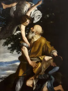 Patriarchs Prints: The Sacrifice of Isaac, c.1612. Creator: Gentileschi, Orazio (1563-1638)