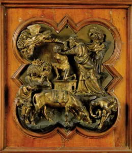 The Sacrifice of Isaac. Panel for doors of the Florence Baptistery The Sacrifice of Isaac. Panel for doors of the Florence Baptistery