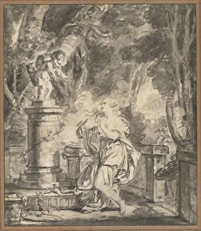 Greuse Jean Baptiste Prints: Sacrifice to Love, c. 1766. Creator: Jean-Baptiste Greuze