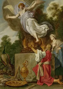 Sacrifice Prints: The Sacrifice of Manoah, 1624. Creator: Lastman, Pieter Pietersz. (1583-1633)