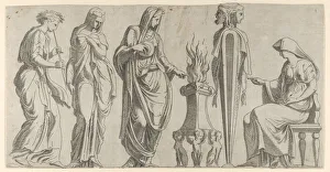 L And Xe9 Collection: A Sacrifice, mid-16th century. Creator: Leon Davent