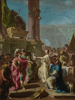 Ghost Prints: The Sacrifice of Polyxena, about 1733-1734. Creator: Giovanni Battista Pittoni the Younger