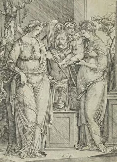 Jacopo Barbari Gallery: The sacrifice to Priapus (the larger version), ca. 1499-1501. Creator: Jacopo de Barbari
