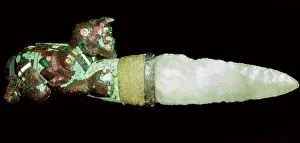 Sacrificial knife, Aztec / Mixtec, Mexico, 15th-16th century