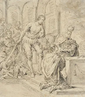 Leonaert Bramer Prints: Sacrificial Scene, between 1596 and 1674. Creator: Leonard Bramer