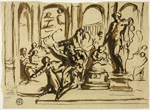 Diepenbeeck Abraham Jansz Van Prints: Sacrificial Scene, n.d. Creators: Jan Luyken, Abraham Jansz van Diepenbeeck