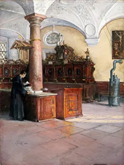 Viennese Prints: The sacristy of the university church in Vienna, 1901. Creator: Alfred Edler von Pflugl