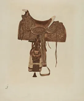 Saddle Gallery: Saddle, 1935 / 1942. Creator: Gordena Jackson