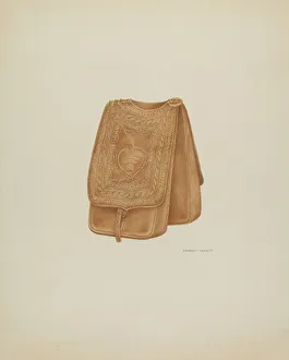 Stitching Prints: Saddle Bags, c. 1938. Creator: Edward Jewett