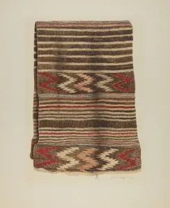 Dougan Ethel Prints: Saddle Blanket, c. 1930. Creator: Ethel Dougan