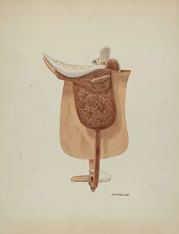 Saddle Gallery: Side Saddle, c. 1938. Creator: Randolph F Miller