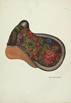 Saddle Gallery: Side Saddle - California Syle, c. 1937. Creator: Harry Mann Waddell
