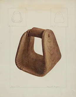 Stirrups Prints: Saddle Stirrup, c. 1938. Creator: Manuel G. Runyan