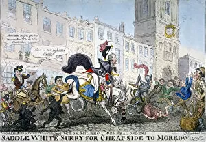 Chimney Sweep Gallery: Saddle white Surry for Cheapside to Morrow, 1812. Artist: George Cruikshank