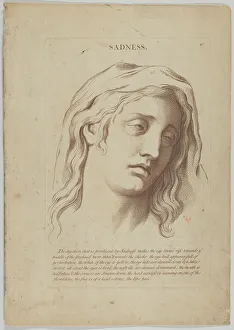 Sadness (from Heads Representing the Various Passions of the Soul; as they are Expressed i... 1765. Creator: Anon) Sadness (from Heads Representing the Various Passions of the Soul; as they are Expressed i... 1765. Creator: Anon)