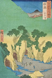 Goldmine Prints: Sado Province, The Goldmines, 1853. Creator: Ando Hiroshige