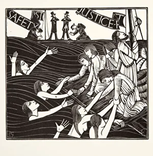 Safety First, 1924, (wood engraving)
