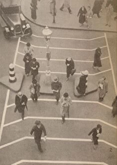 A Safety Lane opposite Charing Cross Station, c1934, (1935)