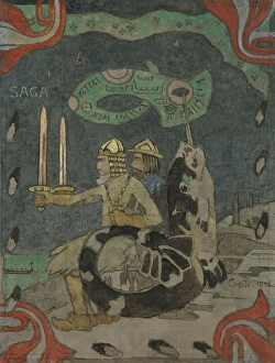 Nasjonalmuseet Prints: Saga, 1926. Creator: Gerhard Munthe