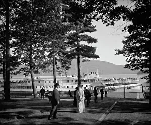 Hospitality Prints: Sagamore dock, Green Island, Lake George, N.Y. (1904?). Creator: Unknown