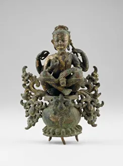 Gilding Collection: The Sage Agastya Seated in Meditation on his Water Pot (Kumbha), 15th century