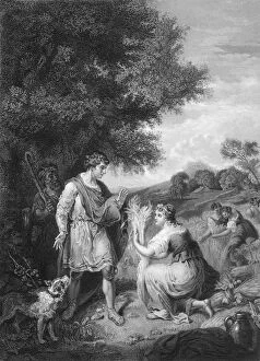 Francis Gallery: Then said Boaz to Ruth, go not to glean in another field, 1840. Creator: Henry Bryan Hall I