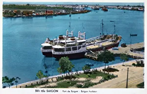 Thanh Pho Ho Chi Minh Prints: Saigon harbour, French Indochina (Vietnam), 20th century