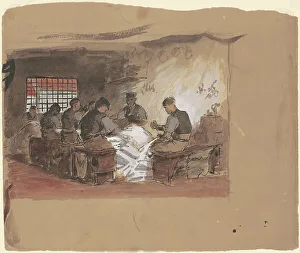 Sail Makers [recto], c. 1870-1900. Creator: Enoch Wood Perry