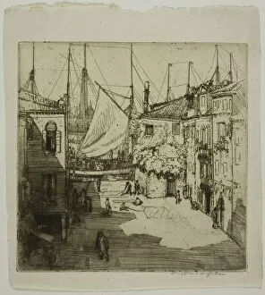 Yard Gallery: Sail Yard, Venice, 1909. Creator: Donald Shaw MacLaughlan