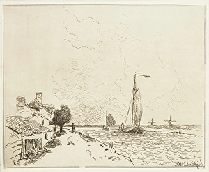 Spacious Prints: The Two Sailboats, 1862. Creator: Johan Barthold Jongkind