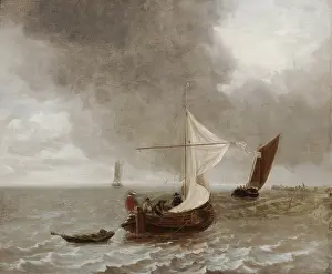 Stormcloud Prints: Sailboats in a Breeze, between 1655 and 1660. Creator: School of Jan van de Capelle