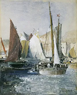 Sailboats, undated. (c1900s) Creator: Robert Russ