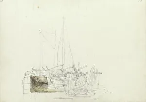 Schooner Prints: Sailing boat, 1797-1838. Creator: Johannes Christiaan Schotel