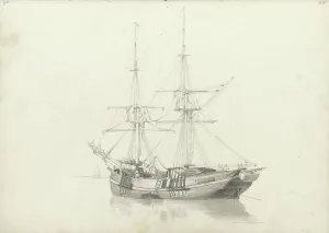 Schotel Johannes Christiaan Prints: Sailing boat on the water, 1797-1838. Creator: Johannes Christiaan Schotel