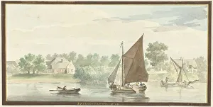 Dike Prints: Sailing ship on the Beneden Merwede at the Papendrechtse Dijk