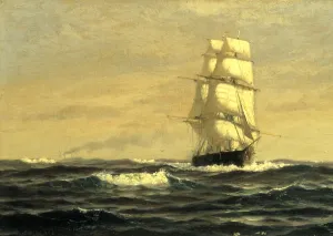 Sailing Ship--off Coast of Maine, 1876. Creator: William E. Norton Sailing Ship--off Coast of Maine, 1876. Creator: William E. Norton