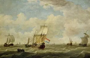 Marine Prints: Sailing Vessels, 1730. Creator: Adam Silo