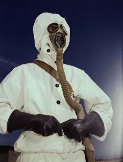 Sailors Collection: Sailor at the Naval Air Base wears the new type protective clothing...Corpus Christi, Texas, 1942