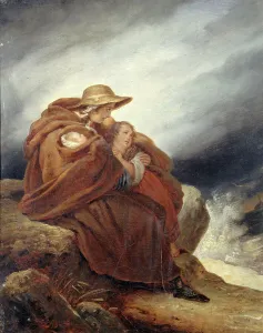 Huddled Prints: The sailor's family, 1826. Creator: Ary Scheffer