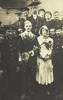 Bridal Prints: Sailors on HS Dominion, one in bridal drag