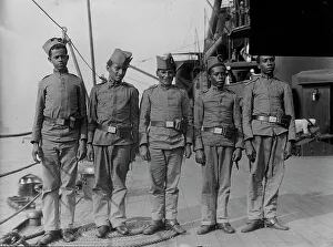 Dreadnought Prints: Sailors on MINAS GERAES, between c1910 and c1915. Creator: Bain News Service