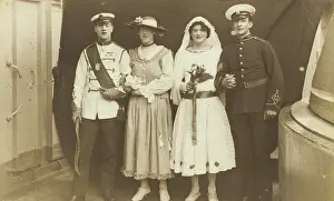Drag Prints: Four sailors performing in the play The Great Casimir