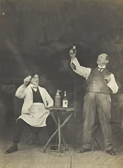 Waiter Prints: Two sailors pose on stage, holding up a drink, (between 1910 and 1919?). Creator: Unknown