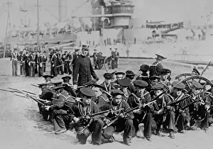 Unity Prints: Sailor's shore drill, between c1910 and c1915. Creator: Bain News Service