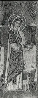 Reproduction Prints: Saint Agnes, Byzantine, early 20th century (original dated 6th century). Creator: Unknown