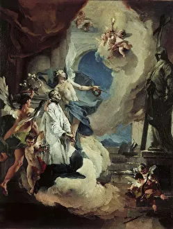 Gonzaga Prints: Saint Aloysius Gonzaga in Glory, c. 1725. Creator: Tiepolo, Giambattista (1696-1770)