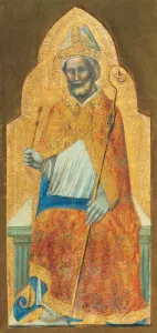 Pesaro Prints: Saint Ambrose, Archbishop of Milan, ca 1345