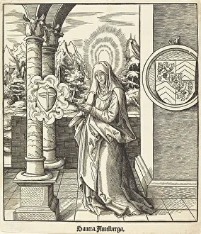 Beck Leonhard Prints: Saint Amelberga, 1516/1518. Creator: Leonhard Beck